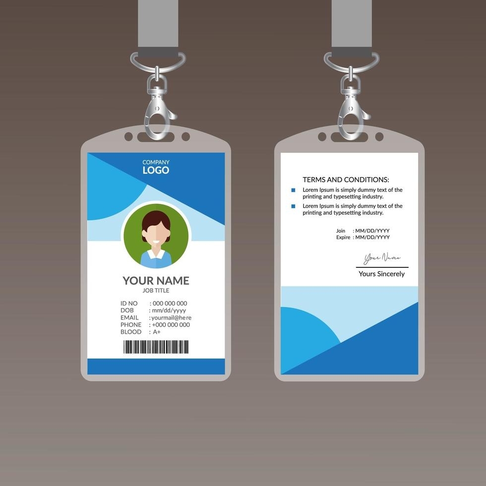 Elegant Id Card Design Template 692710 Vector Art At Vecteezy In Sample Of Id Card Template
