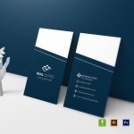 Elegant Real Estate Business Card Design Template In Word, Psd For Real Estate Agent Business Card Template