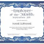 Employee Of The Month Editable Template Editable Award | Etsy throughout Employee Of The Month Certificate Template