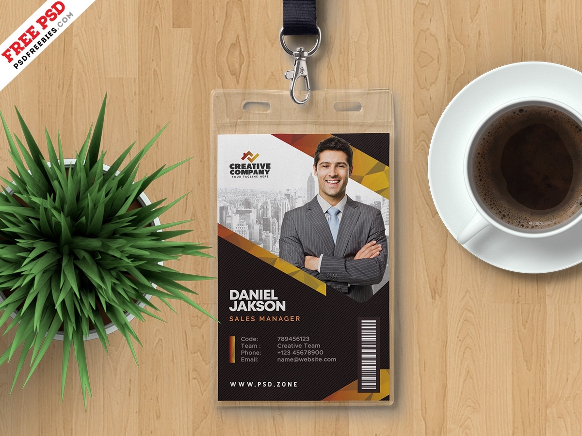 Employee Photo Id Card Psd Template – Psdfreebies Throughout Photographer Id Card Template