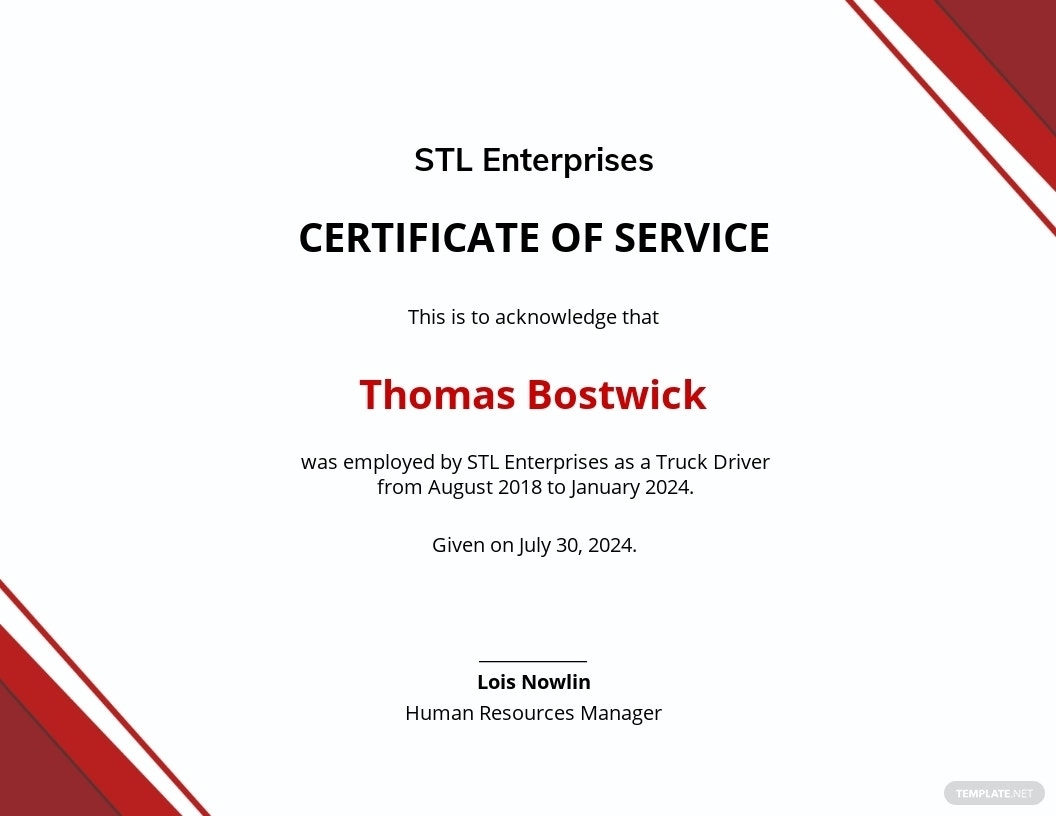 Employment Certificate Of Service Template [Free Pdf] - Word (Doc For Sample Certificate Employment Template