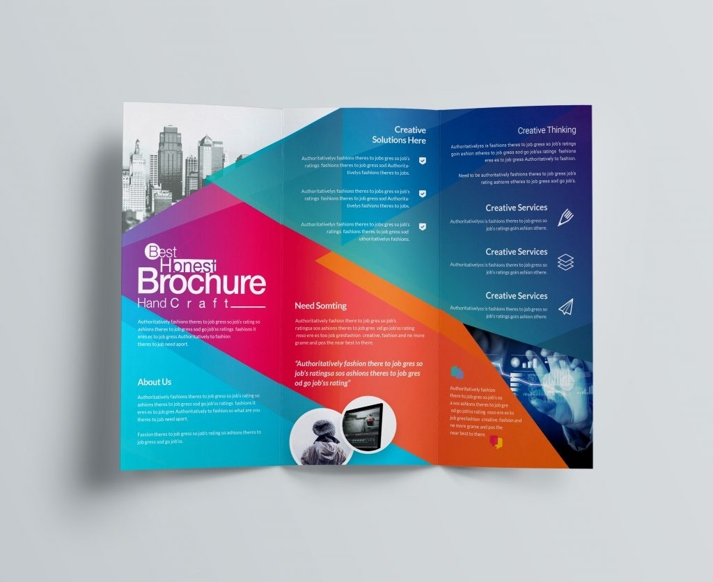 Excellent Professional Corporate Tri Fold Brochure Template – Graphic Pertaining To Free Three Fold Brochure Template