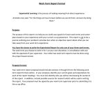 Experiential/Career Planning Work Term Report Format with How To Write A Work Report Template