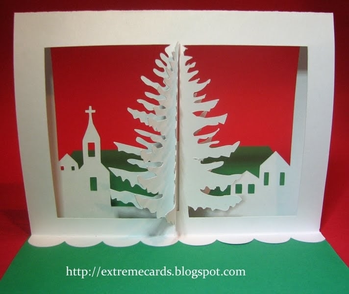 Extreme Cards And Papercrafting: 3D Christmas Tree Pop Up Card Tutorial Pertaining To Pop Up Tree Card Template