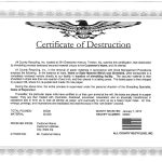 🥰5+ Free Certificate Of Destruction Sample Templates🥰 within Certificate Of Destruction Template