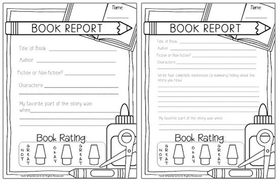 Fabulous Book Report Freebie (2 Versions)! – Supplyme For 1St Grade Book Report Template