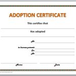 Fake Adoption Certificate Free Printable – Free Printable Regarding No Certificate Templates Could Be Found