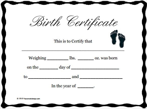Fake Birth Certificate Template | Professional Templates For Fake Birth Certificate Template