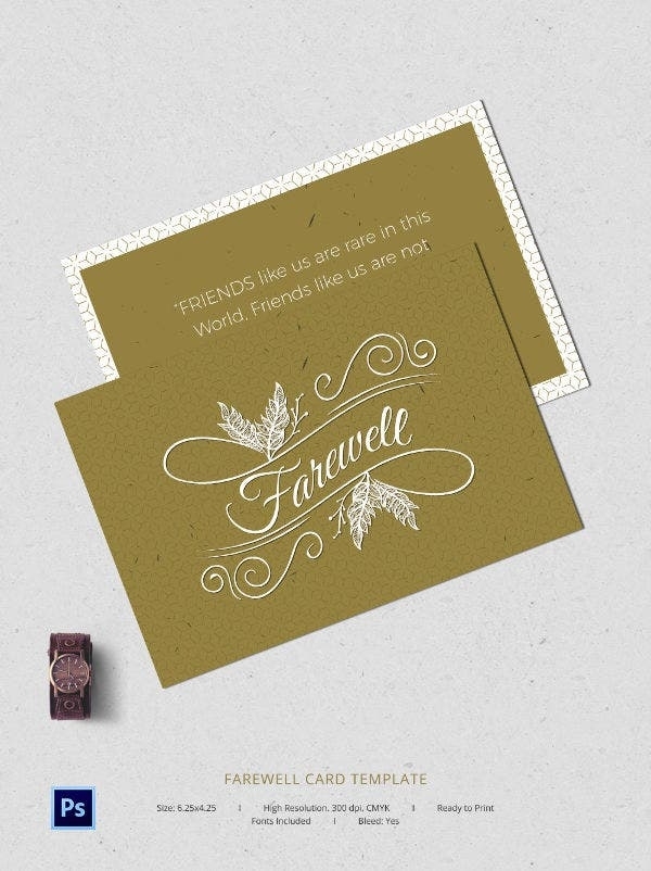 Farewell Card Template – 25+ Free Printable Word, Pdf, Psd, Eps Format Pertaining To Farewell Card Template Word
