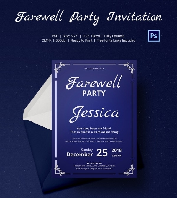 Farewell Party Invitation Template - 26+ Free Psd Format Download With Farewell Invitation Card Template