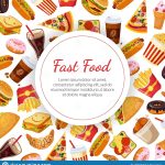 Fast Food Banner Template, Restaurant, Cafe Design Element, Poster In Food Banner Template