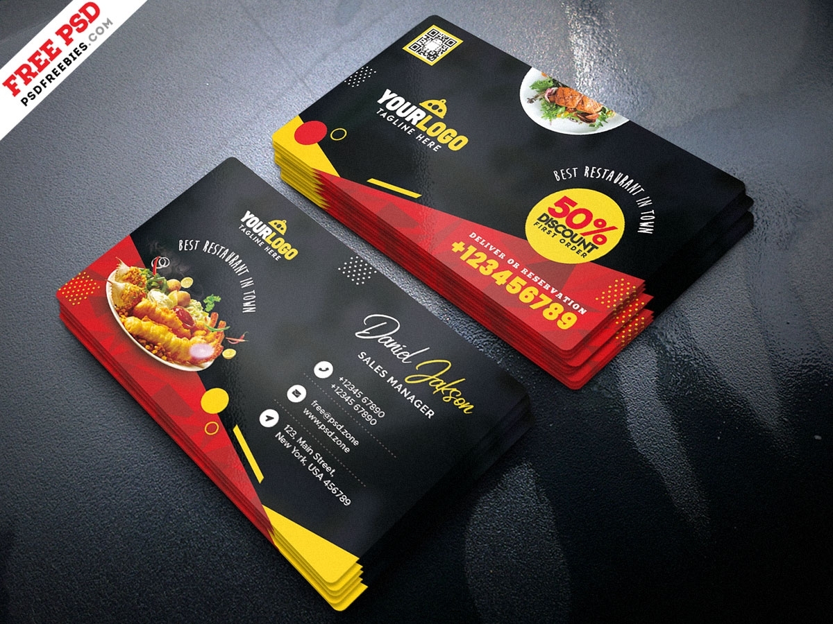 Fast Food Restaurant Business Card Template – Download Psd In Restaurant Business Cards Templates Free