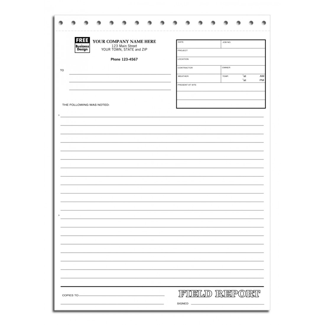 Field Report Forms Pertaining To Field Report Template
