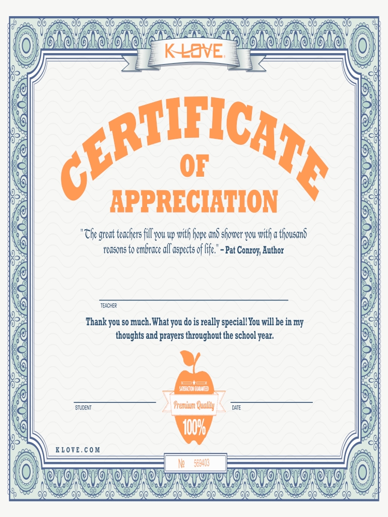 Fill Certificate Appreciation Template – Fill Online, Printable Throughout Anniversary Certificate Template Free
