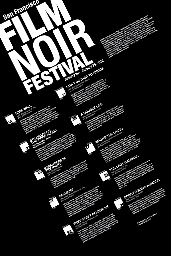 Film Noir Poster On Behance Inside Film Festival Brochure Template