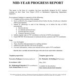 Final Year Project Mid Year Progress Report Throughout Project Management Final Report Template