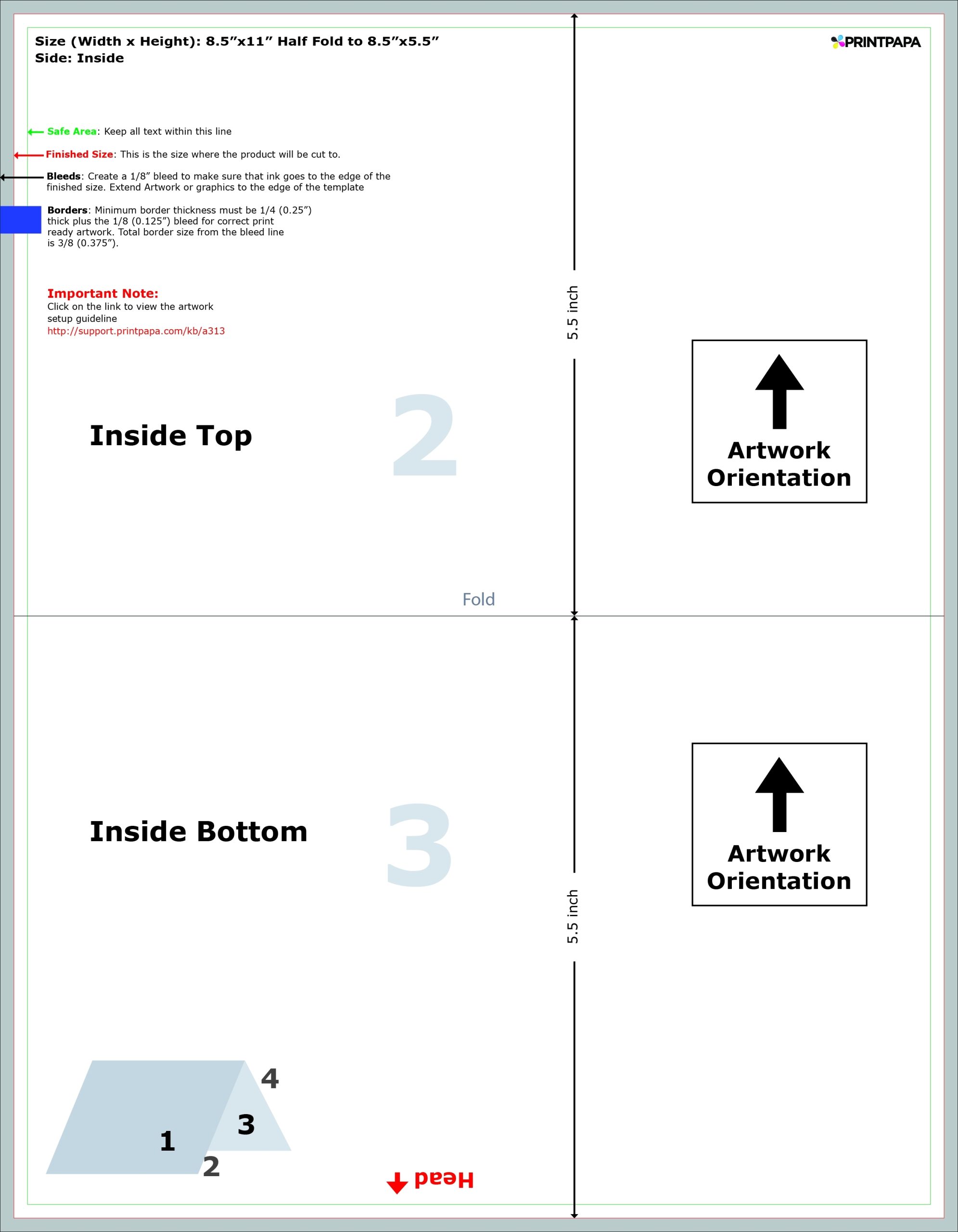 Find A Printing Template :: Printpapa Regarding 8.5 X11 Brochure Template