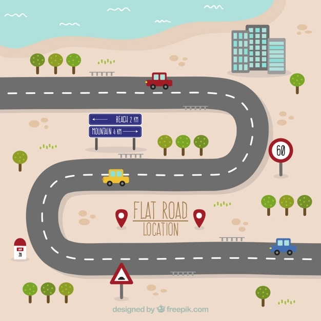 Flatroad Location1 - Professional Templates | Professional Templates Within Blank Road Map Template