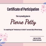 Floral Certificate Of Participation Template – Mediamodifier Pertaining To Certificate Of Participation Template Doc