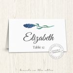 Floral Wedding Placecard Template Printable Escort Cards | Etsy Pertaining To Printable Escort Cards Template