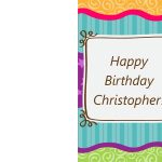 Foldable Birthday Card Template Intended For Quarter Fold Birthday Card Template