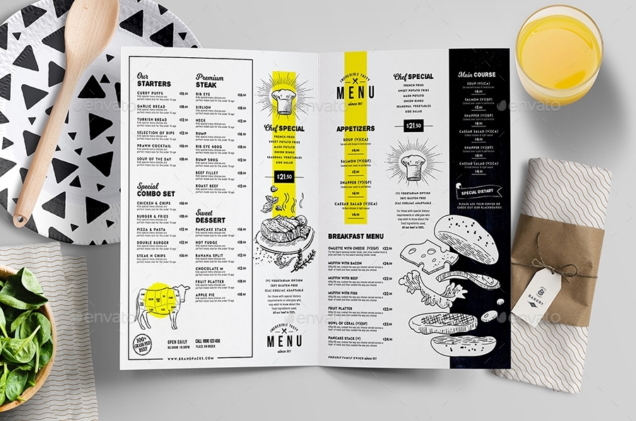 Food Menu Templates By Brandpacks | Graphicriver Pertaining To Frequent Diner Card Template