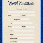 Format Fake Birth Certificate Maker Bd / 15 Birth Certificate Templates Throughout Novelty Birth Certificate Template