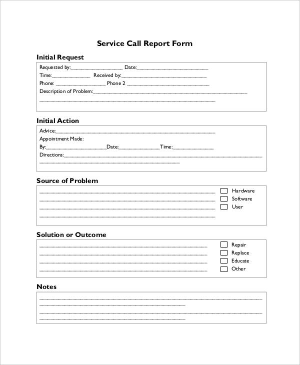 Format For Computer Repair Call Report – Technical Service Report For Computer Maintenance Report Template