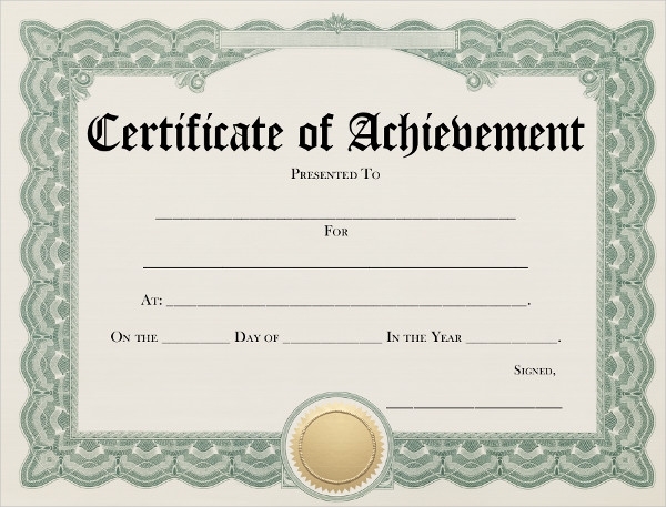 Free 10+ Examples Of Certificate Of Achievement In Publisher | Word Within Free Printable Certificate Of Achievement Template