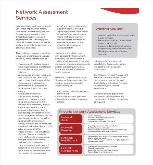 Free 10+ Sample Network Assessment Templates In Pdf | Ms Word Regarding Network Analysis Report Template