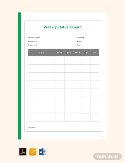 Free 16+ Sample Weekly Status Report Templates In Pdf | Ms Word | Apple Pertaining To Software Testing Weekly Status Report Template