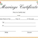 Free 17+ Sample Marriage Certificate Templates In Pdf | Ms Word Within Blank Marriage Certificate Template