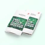 Free 2 Fold Brochure Mockup Psd | Mockuptree For Two Fold Brochure Template Psd