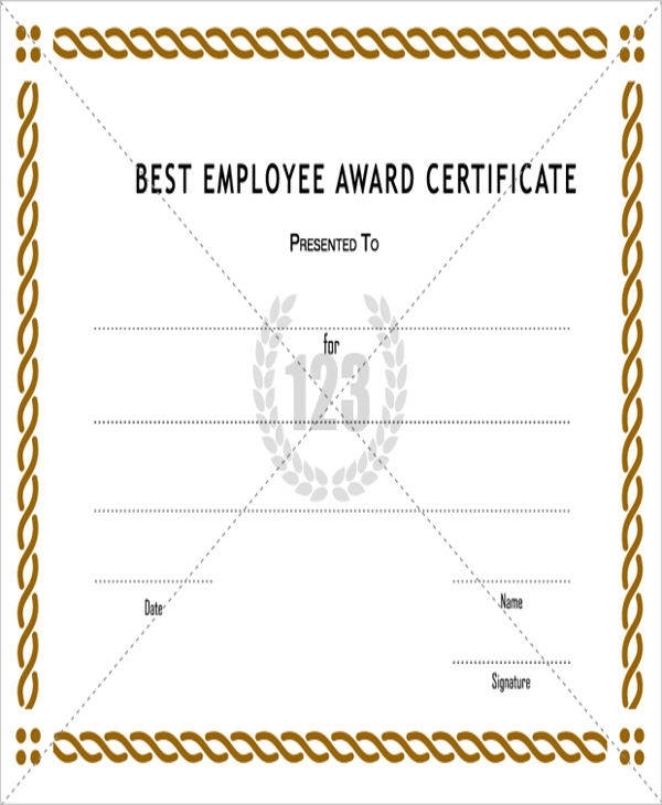 Free 23+ Blank Award Certificates In Pdf | Ppt Inside Best Employee Award Certificate Templates