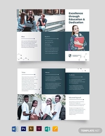 Free 24+ Education Brochures In Psd | Vector Eps | Indesign | Ms Word Inside Brochure Design Templates For Education