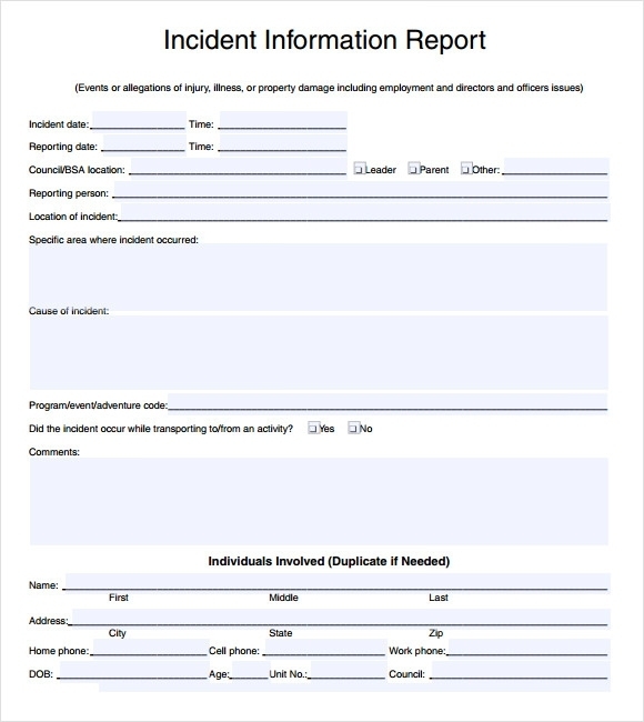 Free 24+ Sample Incident Reports In Google Docs | Ms Word | Apple Pages In Incident Report Template Microsoft