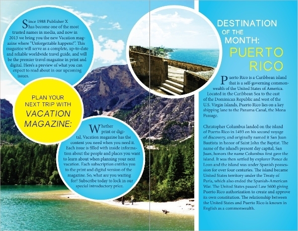 Free 25+ Vacation Brochure Templates In Psd | Eps | Apple Pages Intended For Travel And Tourism Brochure Templates Free