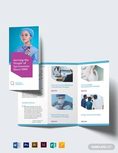 Free 27+ Healthcare Brochure Samples In Eps | Psd | Ms Word | Apple Within Tri Fold Brochure Template Indesign Free Download