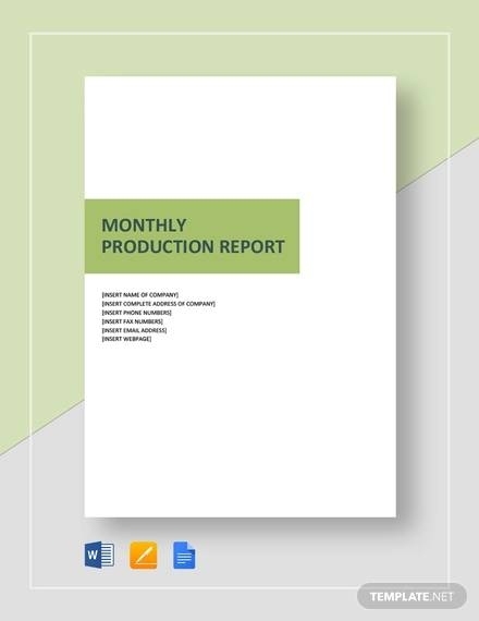 Free 29+ Monthly Report Templates In Pdf | Ms Word | Adobe Ai | Apple With Regard To Monthly Productivity Report Template