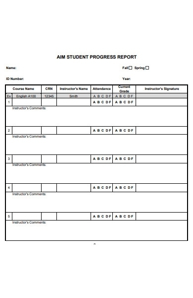 Free 30+ Student Progress Report Forms In Pdf | Ms Word In Section 37 Report Template