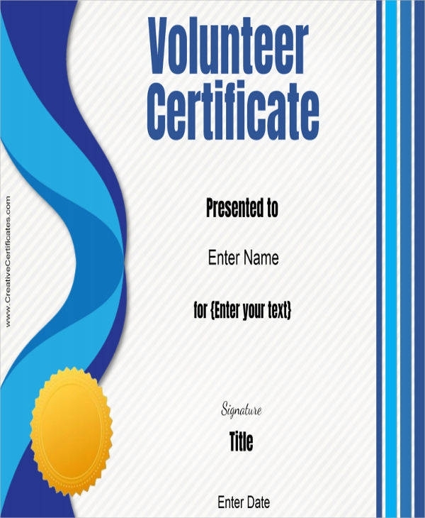 Free 32 Award Certificates In Pdf | Ms Word In Volunteer Award Certificate Template