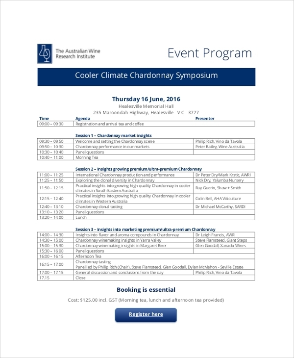 Free 38+ Event Program Templates In Pdf | Ms Word Intended For Free Event Program Templates Word
