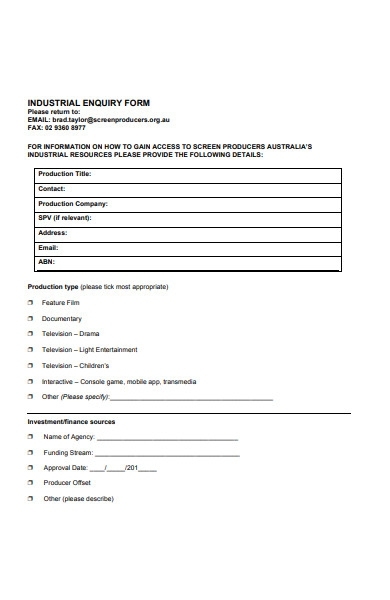 Free 50+ Enquiry Forms In Pdf | Ms Word (.Doc) Throughout Enquiry Form Template Word