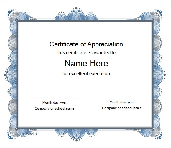 Free 6+ Sample Recognition Certificate Templates In Pdf | Psd | Ms Word Regarding Microsoft Office Certificate Templates Free