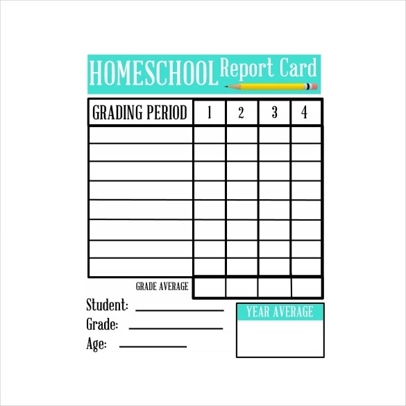 Free 7+ Sample Homeschool Report Card Templates In Pdf | Ms Word Throughout Middle School Report Card Template