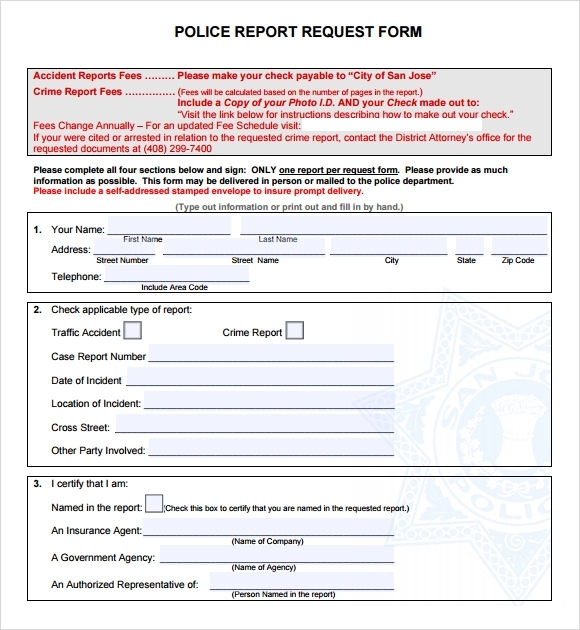 Free 7+ Sample Police Reports In Ms Word | Pdf Within Police Report Template Pdf