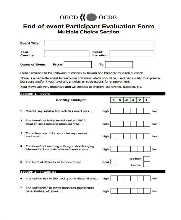 Free 9+ Event Evaluation Forms In Pdf | Ms Word Regarding Event Survey Template Word