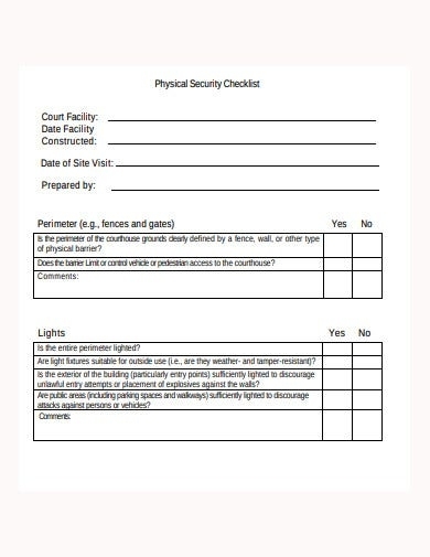 Free 9+ Physical Security Checklist Templates In Ms Word | Pdf | Free For Physical Security Report Template