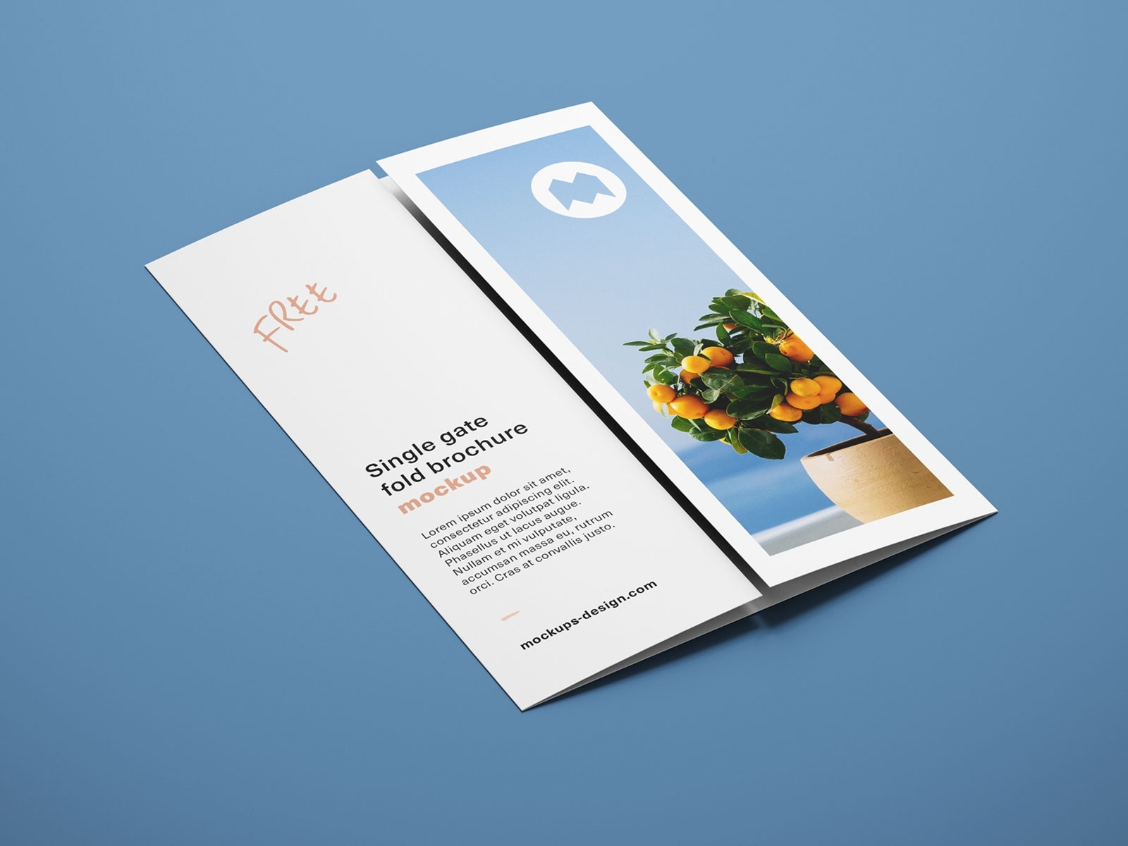 Free A4 Single Gate Fold Brochure Mockup Psd Set - Good Mockups Within Single Page Brochure Templates Psd