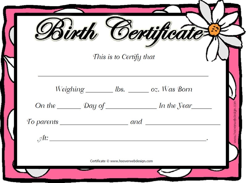 Free Birth Certificate Templates | Doctemplates within Official Birth Certificate Template